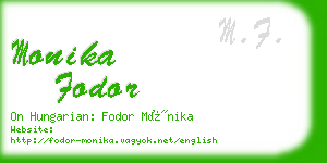 monika fodor business card